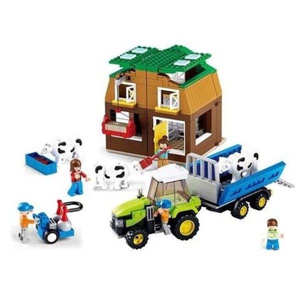 Sluban Cow Farm Barn and Tractor Building Brick Set (512PCS) 561